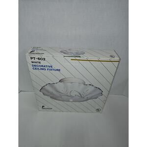 Prestigeline White Decorative Glass Ceiling Vintage Fixture Light #PT602 New